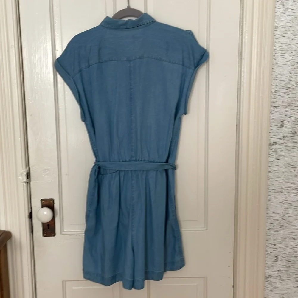 Ann Taylor Light Blue Chambray Romper - Picture 4 of 7